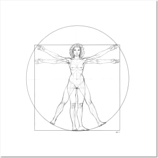 Vitruvian Woman - Sketch Posters and Art